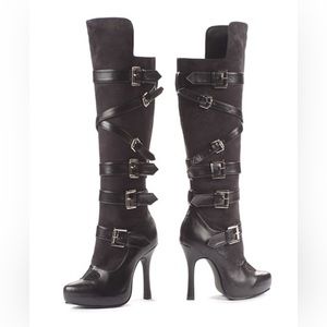 Leg Avenue Thigh High Heel Boots with Buckles